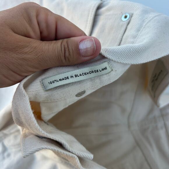 Blackhorse Lane Ateliers Men’s NW8 Ecru Organic Cotton Jeans White 34 x 33 Pants - Picture 10 of 13